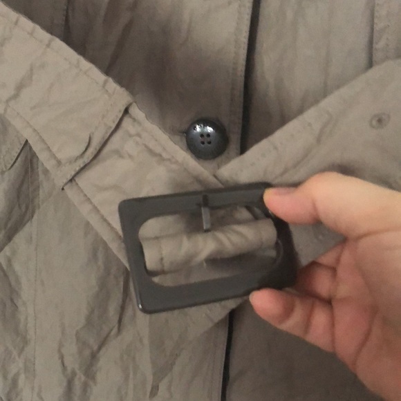 Esprit collection, Us8, crash-look Trenchcoat& belt& shoulder straps, well made - Picture 6 of 10